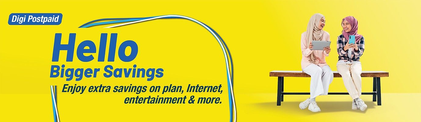 Digi Postpaid. Hello Bigger Savings. Enjoy savings on plan, Internet, entertainment & more with add-on deals.